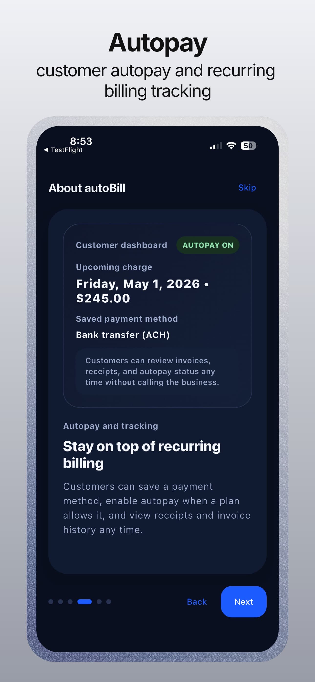 AutoBill recurring billing overview