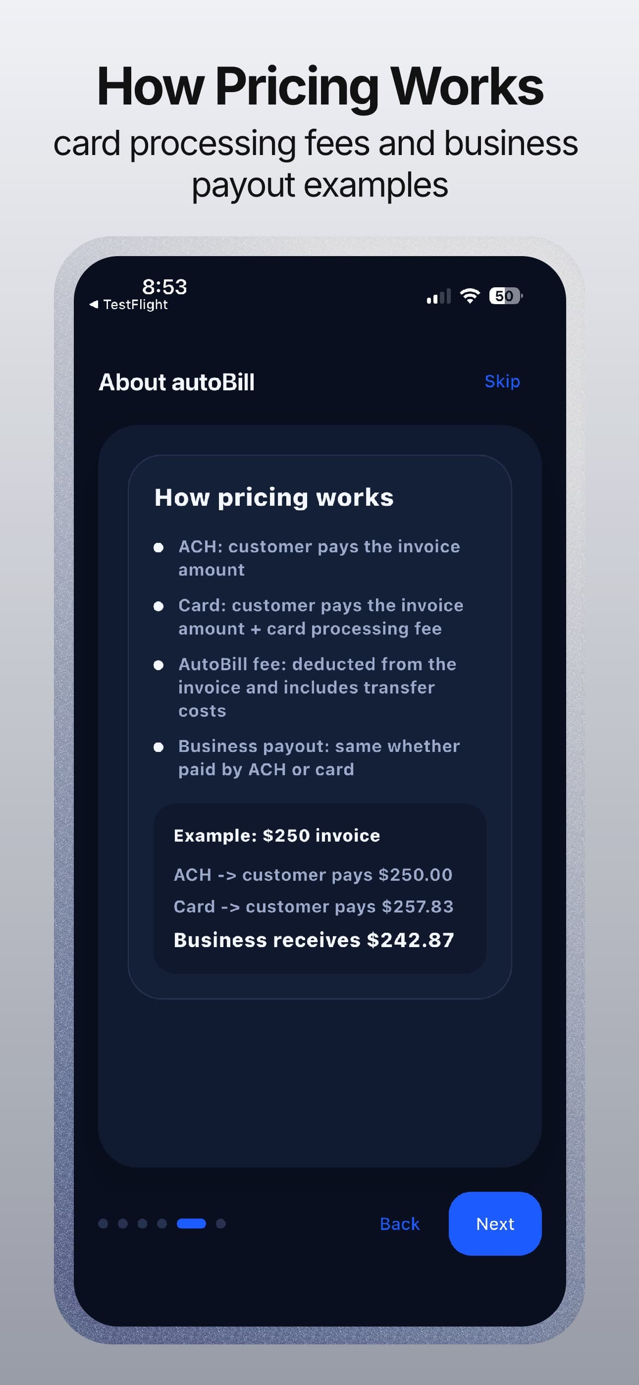 AutoBill pricing explanation