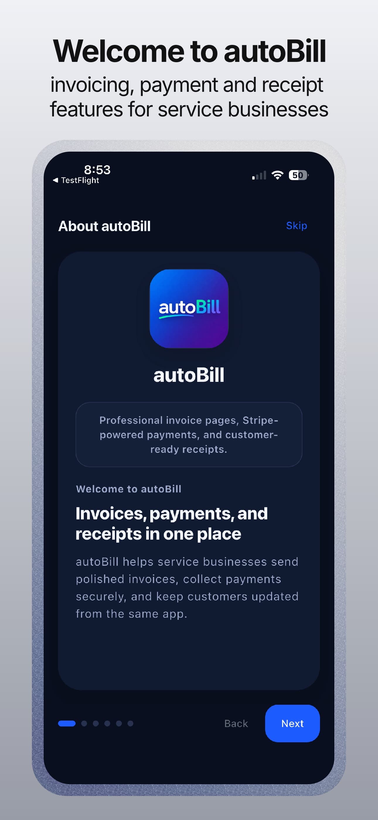 AutoBill welcome and product overview